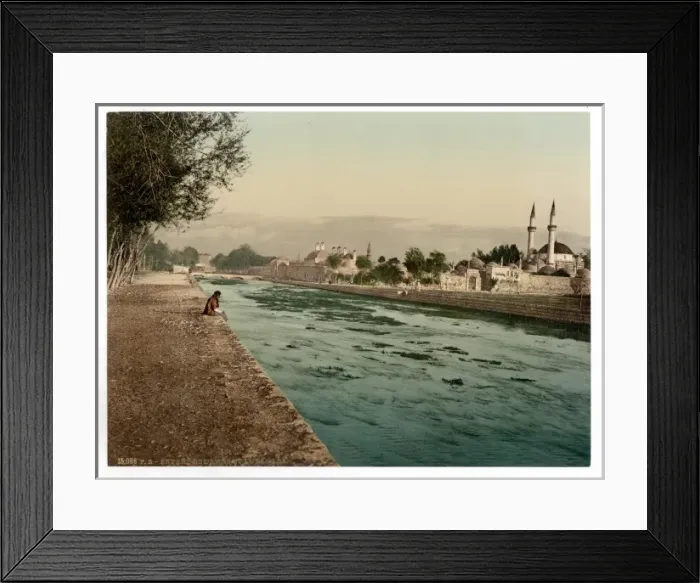 Framed Print : The stream of Barada, Damascus, Holy Land, (i. e. Syria) Framed Print : The stream of Barada, Damascus, Holy Land, (i. e. Syria)