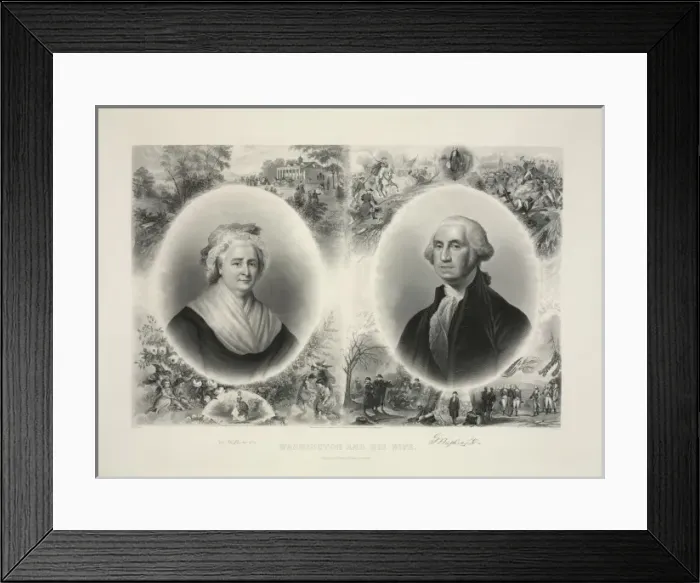 Framed Print : Washington and his wife Framed Print : Washington and his wife