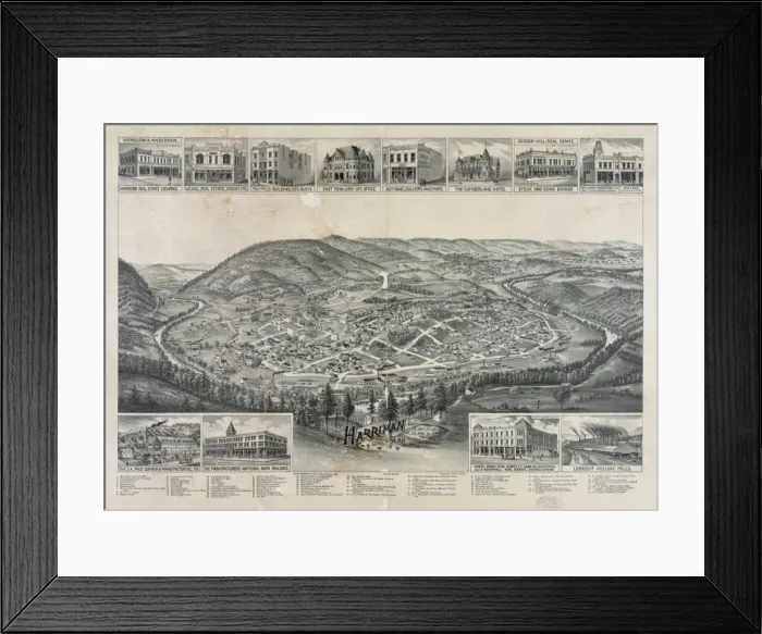 Framed Print : Harriman, Tenn. 1892 Framed Print : Harriman, Tenn. 1892