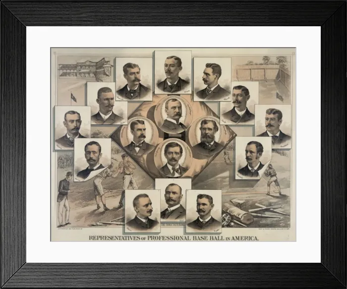 Framed Print : Representatives of professional baseball in America Framed Print : Representatives of professional baseball in America