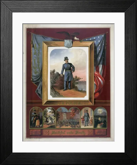Framed Print : Our police, faithful unto death Framed Print : Our police, faithful unto death