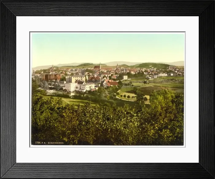 Framed Print : Hirschberg, seen from the Hausberg, Riesengebirge, Germany ( Framed Print : Hirschberg, seen from the Hausberg, Riesengebirge, Germany (