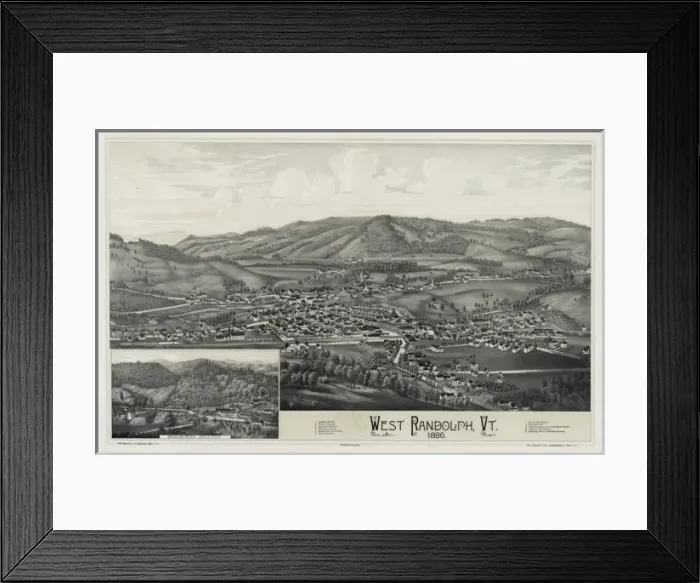 Framed Print : Bennington, Vt. 1887 Framed Print : Bennington, Vt. 1887