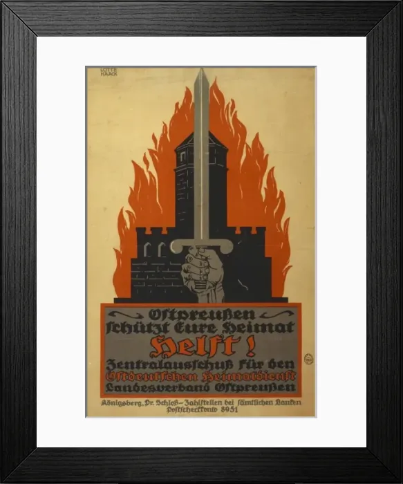 Framed Print : Helft! Ostpreussen schutzt eure Heimat. Zentralausschuss fur Framed Print : Helft! Ostpreussen schutzt eure Heimat. Zentralausschuss fur