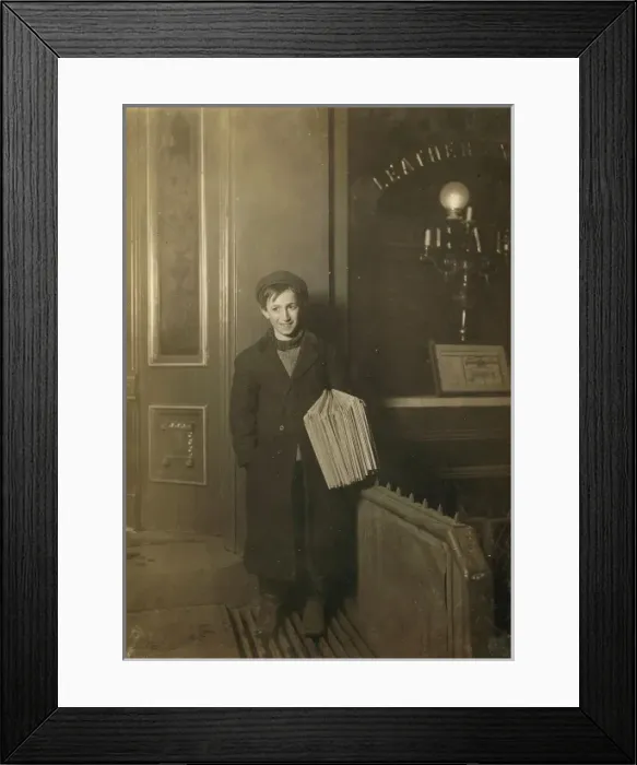 Framed Print : William Tobias 80 Grattan St. Brooklyn -12 yrs old Framed Print : William Tobias 80 Grattan St. Brooklyn -12 yrs old