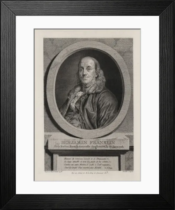 Framed Print : Benjamin Franklin - ne e Boston, dans la nouvelle Angleterre Framed Print : Benjamin Franklin - ne e Boston, dans la nouvelle Angleterre