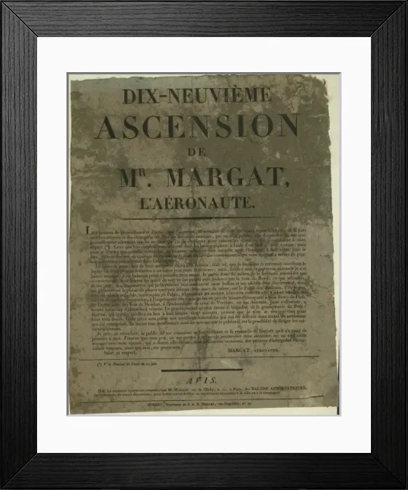Framed Print : Dix-neuvieme ascension de Mr. Margat, l aeronaute Framed Print : Dix-neuvieme ascension de Mr. Margat, l aeronaute