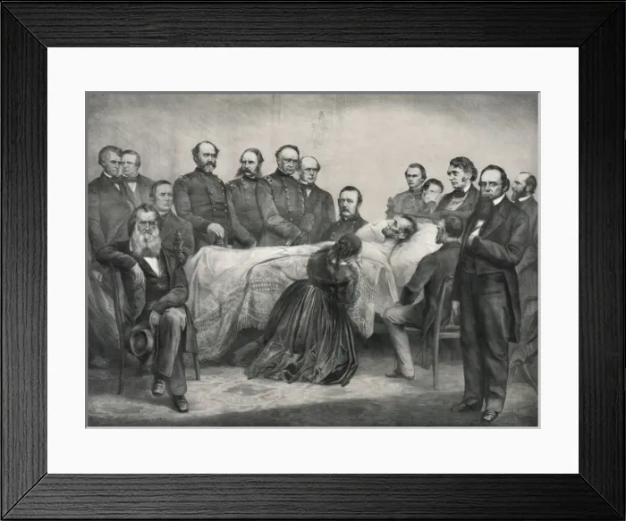 Framed Print : Death bed of Lincoln Framed Print : Death bed of Lincoln
