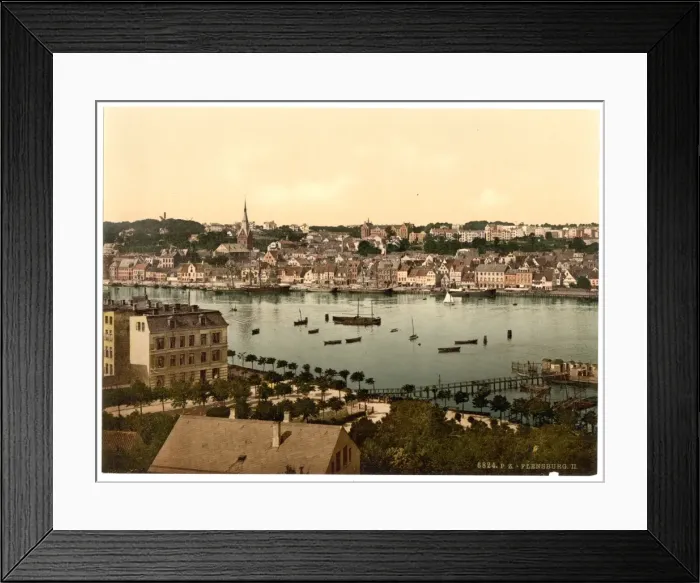 Framed Print : Flensburg, view from Ballastberg, II. Schleswig-Holstein, G Framed Print : Flensburg, view from Ballastberg, II. Schleswig-Holstein, G
