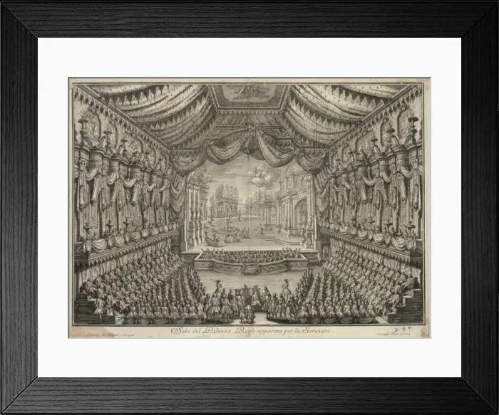 Framed Print : Sala del Palazzo Reale apparata per la Serenata Framed Print : Sala del Palazzo Reale apparata per la Serenata
