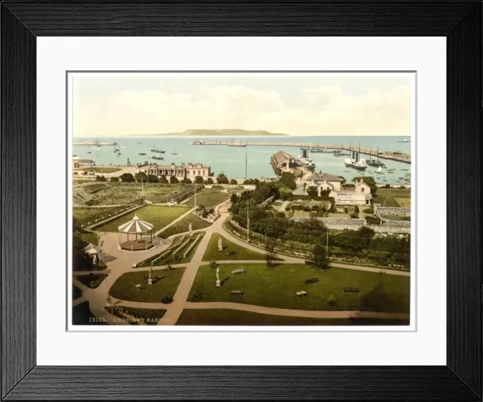 Framed Print : The Harbor, Kingstown. County Dublin, Ireland Framed Print : The Harbor, Kingstown. County Dublin, Ireland