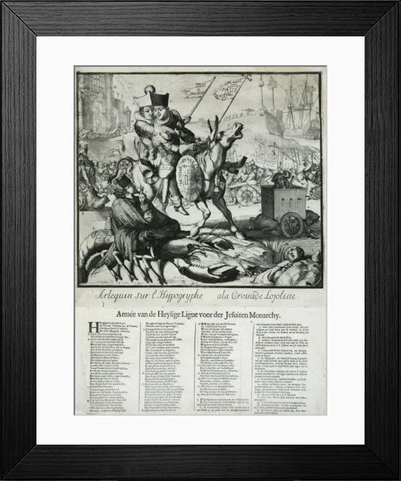 Framed Print : Arlequin sur l Hippogryphe a la croisade Lojoliste Armee van Framed Print : Arlequin sur l Hippogryphe a la croisade Lojoliste Armee van