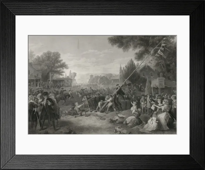 Framed Print : Raising the liberty pole, 1776 Framed Print : Raising the liberty pole, 1776