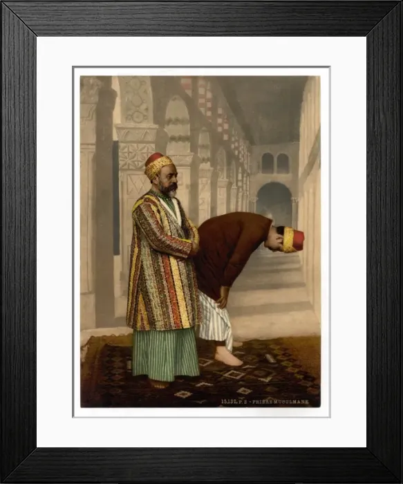 Framed Print : Mussulmans praying, Holy Land Framed Print : Mussulmans praying, Holy Land