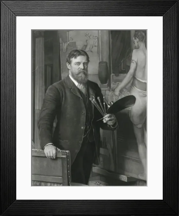 Framed Print : L Alma Tadema R. A. in his studio Framed Print : L Alma Tadema R. A. in his studio