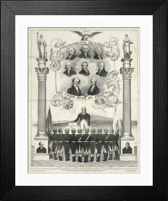 Framed Print : Independence declared 1776. The Union must be preserved Framed Print : Independence declared 1776. The Union must be preserved