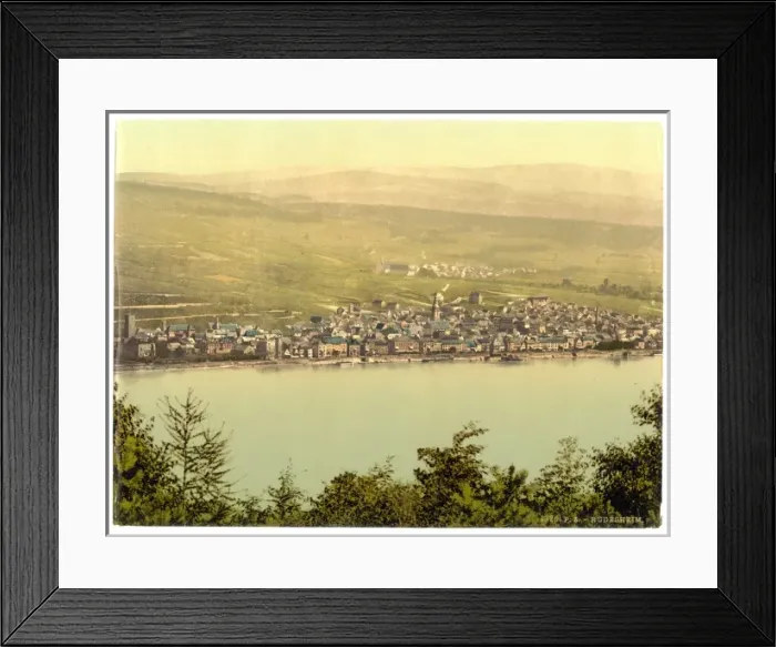 Framed Print : General view, Rudesheim, the Rhine, Germany General view, R? Framed Print : General view, Rudesheim, the Rhine, Germany General view, R?