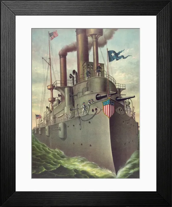 Framed Print : Rear Admiral Deweys flagship Olympia Framed Print : Rear Admiral Deweys flagship Olympia