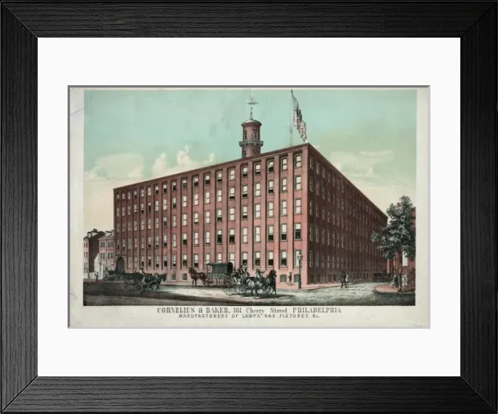 Framed Print : Cornelius & Baker, manufacturers of lamps, chandeliers, gas Framed Print : Cornelius & Baker, manufacturers of lamps, chandeliers, gas