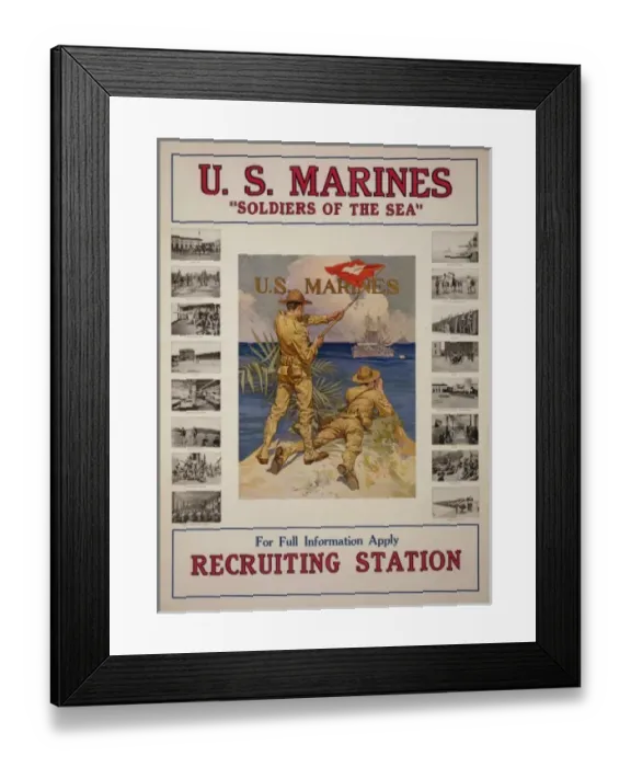 Framed Print : US Marines Soldiers of the sea - For full information apply Framed Print : US Marines Soldiers of the sea - For full information apply