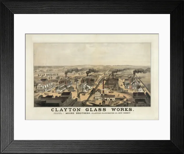 Framed Print : Clayton glass works Framed Print : Clayton glass works