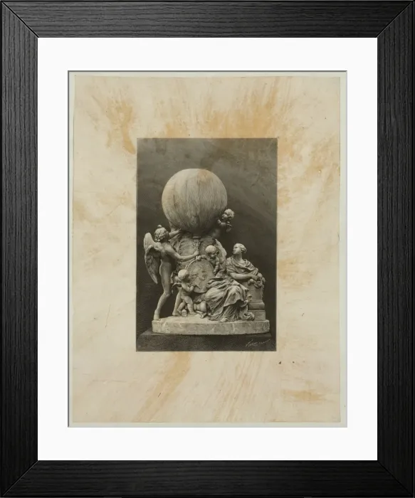 Framed Print : Model of a statue dedicated to French balloonists, Joseph an Framed Print : Model of a statue dedicated to French balloonists, Joseph an