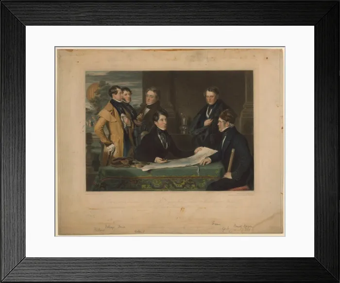 Framed Print : A consultation previous to an aerial voyage from London to W Framed Print : A consultation previous to an aerial voyage from London to W
