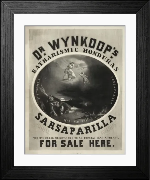 Framed Print : Dr. Wynkoops, katharismic Honduras, sarsaparilla Framed Print : Dr. Wynkoops, katharismic Honduras, sarsaparilla