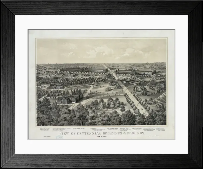 Framed Print : View of centennial buildings & grounds Framed Print : View of centennial buildings & grounds