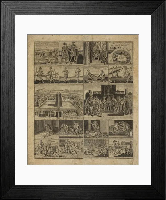 Framed Print : Several representations of the customs and manners of the na Framed Print : Several representations of the customs and manners of the na