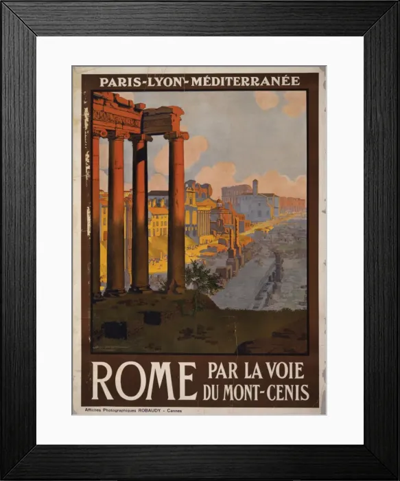Framed Print : Rome par la voie du Mont-Cenis