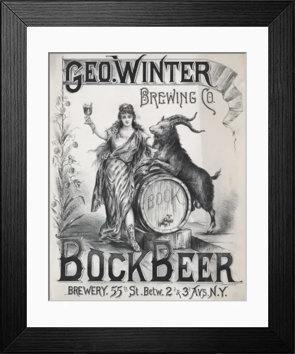 Framed Print : Geo. Winter Brewing Co. bock beer. Brewery 55th St. betw. 2d Framed Print : Geo. Winter Brewing Co. bock beer. Brewery 55th St. betw. 2d