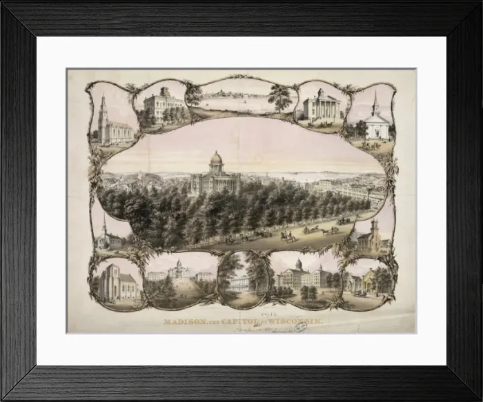 Framed Print : Madison, the capitol of Wisconsin Framed Print : Madison, the capitol of Wisconsin