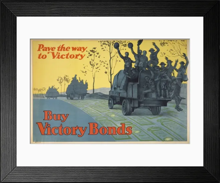 Framed Print : Buy War Bonds. Pave the way to victory Framed Print : Buy War Bonds. Pave the way to victory