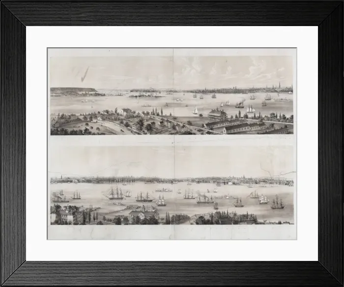 Framed Print : New York from Staten Island Brooklyn City Jersey City New Yo Framed Print : New York from Staten Island Brooklyn City Jersey City New Yo