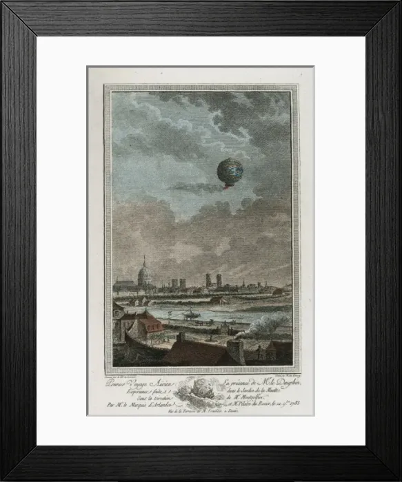 Framed Print : Premier voyage aerien en presence de Mr. le Dauphin. Print s Framed Print : Premier voyage aerien en presence de Mr. le Dauphin. Print s