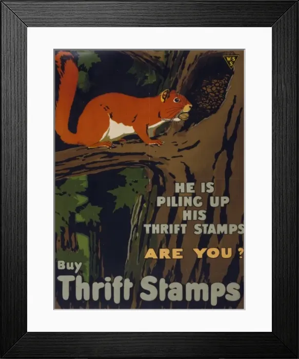 Framed Print : He is piling up his Thrift Stamps, are you? Buy Thrift Stamp Framed Print : He is piling up his Thrift Stamps, are you? Buy Thrift Stamp