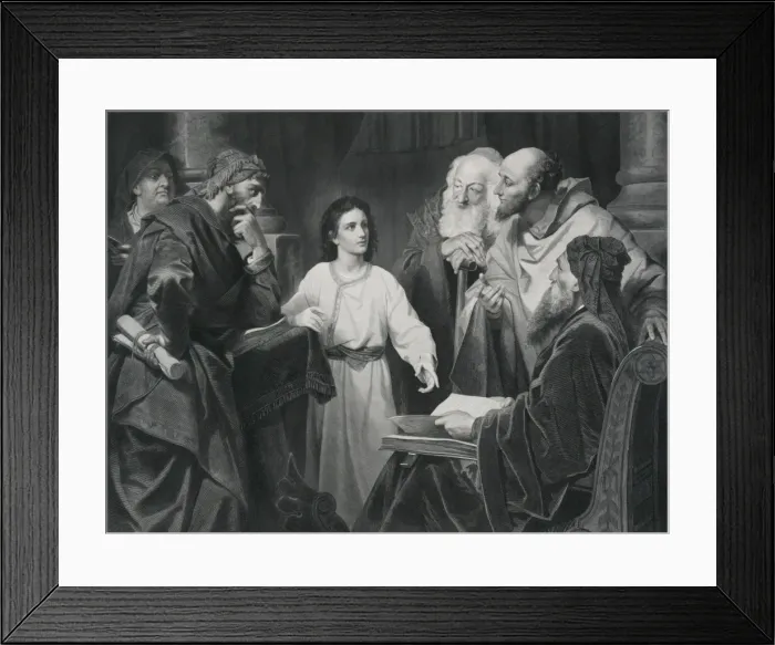 Framed Print : Jesus at the age of twelve, discoursing with the learned doc Framed Print : Jesus at the age of twelve, discoursing with the learned doc
