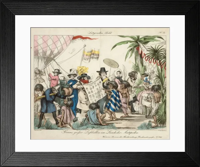 Framed Print : Greens grosser Luftballon im Lande der Antipoden Framed Print : Greens grosser Luftballon im Lande der Antipoden