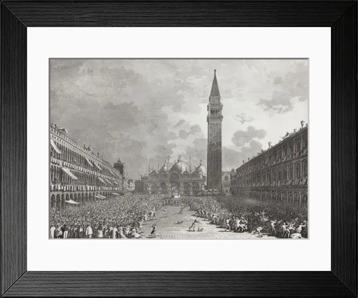 Framed Print : Il doge di Venezia uscendo dalla Basilica di S. Marco, getta Framed Print : Il doge di Venezia uscendo dalla Basilica di S. Marco, getta