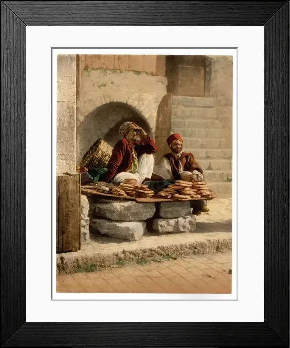 Framed Print : Bread seller of Jerusalem, Holy Land Framed Print : Bread seller of Jerusalem, Holy Land