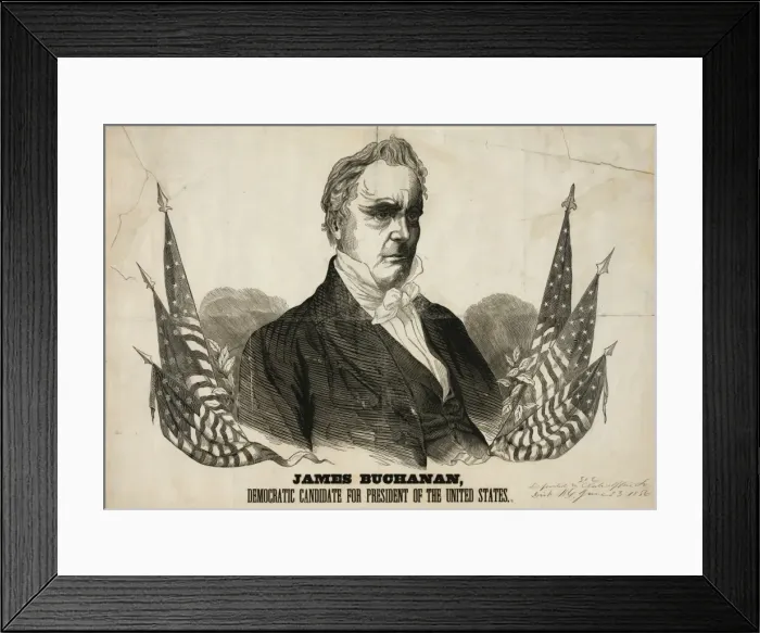 Framed Print : James Buchanan, Democratic candidate for President of the Un Framed Print : James Buchanan, Democratic candidate for President of the Un