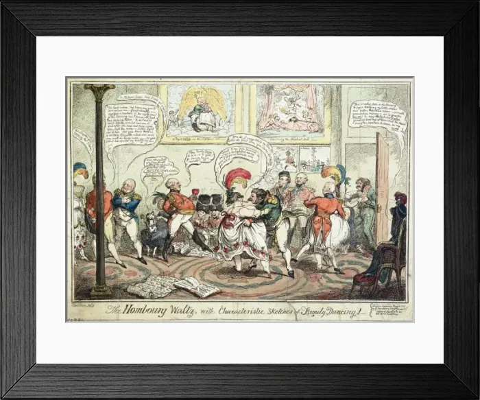 Framed Print : The Hombourg waltz, with characteristic sketches of family d Framed Print : The Hombourg waltz, with characteristic sketches of family d