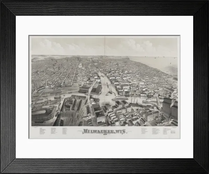Framed Print : Milwaukee, Wis. 1879 Framed Print : Milwaukee, Wis. 1879