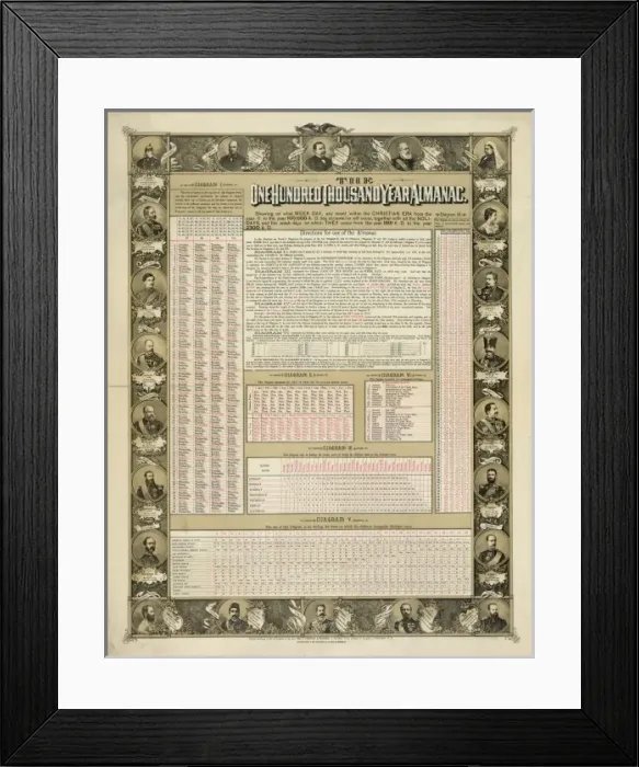 Framed Print : The one hundred thousand year almanac Framed Print : The one hundred thousand year almanac