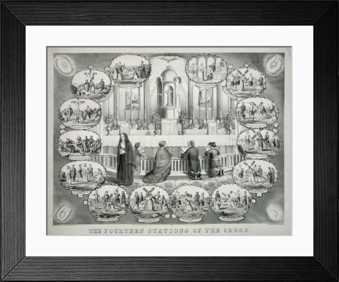 Framed Print : The fourteen stations of the cross Framed Print : The fourteen stations of the cross