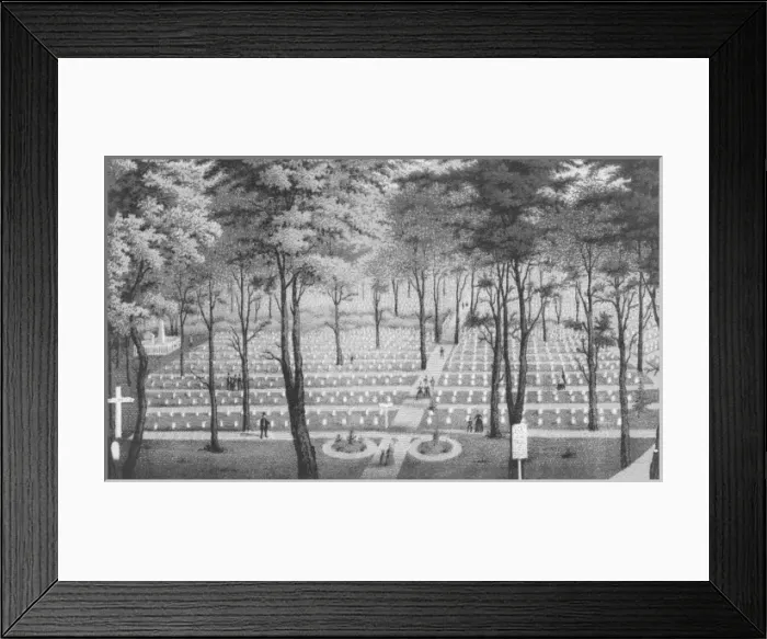 Framed Print : View of National Cemetery at Arlington Framed Print : View of National Cemetery at Arlington