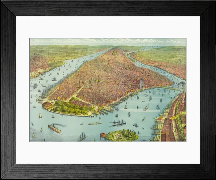 Framed Print : New York. from the harbor Framed Print : New York. from the harbor