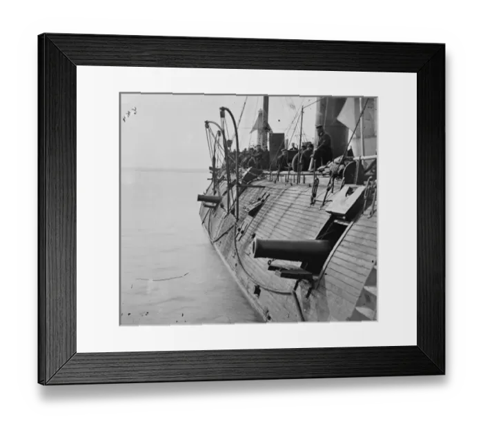 Framed Print : James River, Va. Effect of Confederate shot on Federal Ironc Framed Print : James River, Va. Effect of Confederate shot on Federal Ironc
