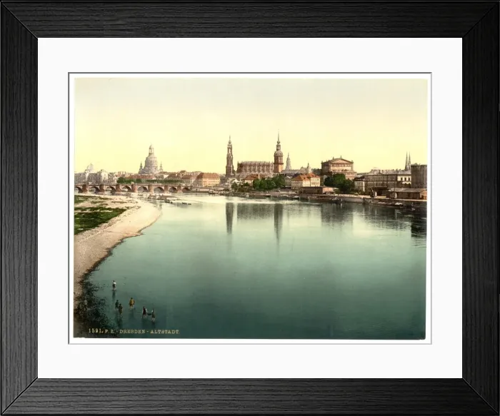 Framed Print : Altstadt, Dresden, seen from the Marienbrucke, Saxony, Germa Framed Print : Altstadt, Dresden, seen from the Marienbrucke, Saxony, Germa